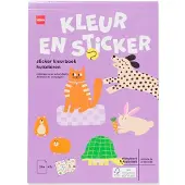 Kleurboek A5 met stickers huisdieren