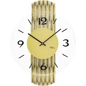 AMS W9695 wandklok met fijn gefreesde achterkant met een messinglook