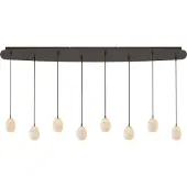 Masterlight Ovale hanglamp Alta 8-lichts cacao