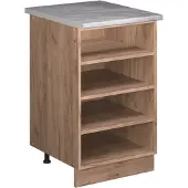 Vicco Keukenrek Fame-Line, Goudkleurig Eiken, 50 cm, WB Marmer
