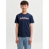 Jack & Jones Junior Shirt 'JJTom' marine / donkerrood / wit