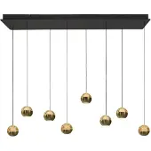 Steinhauer Belluno 4592ME – 8-lichts zwart messing hanglamp met Cable Lift