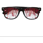 Widmann - Monster & Griezel Kostuum - Bloody Bloederige Bril - Zwart - Halloween - Verkleedkleding