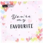 Paper + Design Servetten Hearts Favour - 33 x 33 cm