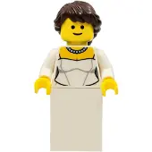 LEGO Minifiguur: Bruid, trouwjurk met ketting – Town (twn157) – nieuw