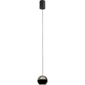 Steinhauer Belluno 4587ZW – Zwarte 1-lichts hanglamp met smoke glas en Cable Lift