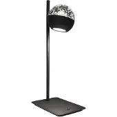Steinhauer Belluno 4589ZW – Zwarte LED tafellamp met smoke glas en dim to warm