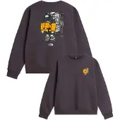 The North Face - Sweatshirts - U Gear Up Get Out Rlx Crew Graphic Anthracite Grey voor Dames van Katoen - Maat M - Grijs