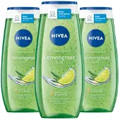 Nivea 3x Douchegel Lemongrass & Oil 250 Ml