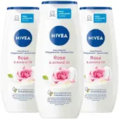 Nivea 3x Douchegel Rose & Almond Oil 250 Ml