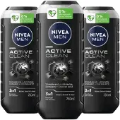Nivea 3x Shampoo & Douchegel 3in1 Active Clean 250 ml