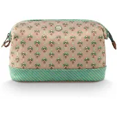 Pip studio Toilettas Bags Cooper Cosmetic Purse Large Jaipur Flower Khaki-Green 26x12