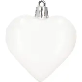 Springos Kerstboomballen - - 7 cm - 8 stuks - Onbreekbare witte harten - Elegante versieringen