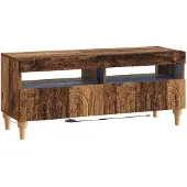 vidaXL LED tv-meubel ALKMAAR 100 x 35 x 43 cm Oud hout Bewerkt hout