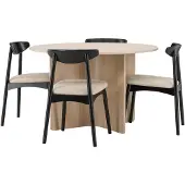 Ebuy24 Tyresö eethoek eettafel whitewash 4 stoelen whitewash.