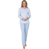 Pastunette Pyjama 'Soft Paisley' blauw / offwhite