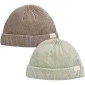 Next - Jongens - Set van 2 gebreide babybeanies - Bruin