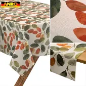 ANRO Tafelkleed Olijftakken Meerkleurig 140x100cm Rechte rand Afwasbaar Waterafstotend