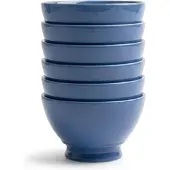 Royal Boch Boerenblauw Kom 16cm donkerblauw op voet set van 6