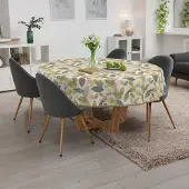 ANRO Tafelkleed Herfstbladeren Meerkleurig Rond Ø120cm Met sierband Afwasbaar Waterafstotend