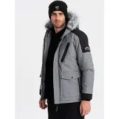 OMBRE - Winterjas - Heren - Grijs - Italianstyle