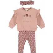 Dirkje Meisjes 3-delige Kledingset - Misty rose
