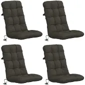 vidaXL 4-delige hoogrugkussen VIANEN 4 st 100% Polyester Antraciet