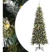 vidaXL Kunstkerstboom Groen 240 cm PVC en Plastic en Staal