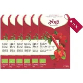 Ruben Robijn Yogi Spicy Strawberry Tea Bio - tray: 6 stuks