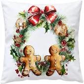 Clayre & Eef Sierkussen 45x45 cm Wit Polyester