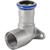 Geberit persfitting inox water muurplaat 90 met binnendraad pers F 1812F