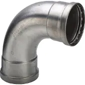 Viega persfitting met 2 aansluiting Sanpress Inox 2316, RVS (RVS), bocht