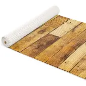 ANRO Badmat Houtlook Bruin 65x500cm Antislip Douchemat Afwasbaar Sneldrogend