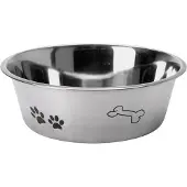 Dogs Collection Hondenvoerbak met Print 24 cm RVS