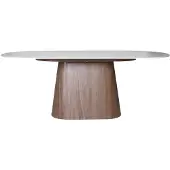 Giga Meubel Eettafel Madia Walnoot Marmer 200cm Ovaal