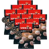 Venco Salmiakschelpen 12 x 180 gram – Knapperige Drop met Romige Salmiakvulling