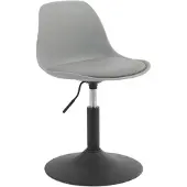 BellaFurn Verstelbare barkruk met rugleuning | Grijs | 41x39x61-73 cm