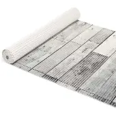 ANRO Badmat Houtlook Grijs 65x220 cm - Antislip - Sneldrogend