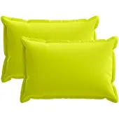 vidaXL Kussensloop 2 st HOUTEN Heldere Groen. 50 x 75 cm Polyester