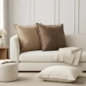 vidaXL Kussensloop 6 st HOUTEN Bruin 65 x 65 cm Chenille Stof