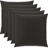 vidaXL Kussensloop 6 st HEERLEN Zwart 60 x 60 cm Polyester