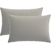 vidaXL Kussensloop 2 st HEERLEN Grijs 50 x 80 cm Polyester