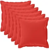 vidaXL Kussensloop 6 st HOUTEN Rood 70 x 70 cm Polyester