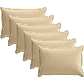 vidaXL Kussensloop 6 st HOUTEN Beige 30 x 50 cm Polyester