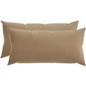 vidaXL Kussensloop 2 st HEERLEN Taupe 40 x 80 cm Polyester