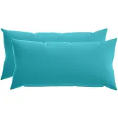 vidaXL Kussensloop 2 st HEERLEN Turquoise 40 x 70 cm Polyester