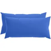 vidaXL Kussensloop 2 st HEERLEN Koninklijk Blauw 40 x 80 cm Polyester