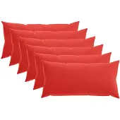 vidaXL Kussensloop 6 st HEERLEN Rood 40 x 70 cm Polyester