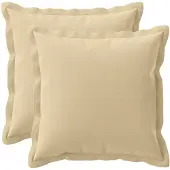 vidaXL Kussensloop 2 st HOUTEN Beige 40 x 40 cm Polyester
