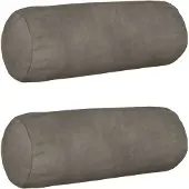 vidaXL Kussensloop 2 pcs HEERLEN Lichtgrijs Ø 15 x 40 cm Fluweel